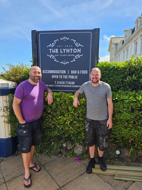 Byron Beacham and Jamie Ayre have opened The Lynton on Teignmouth seafront