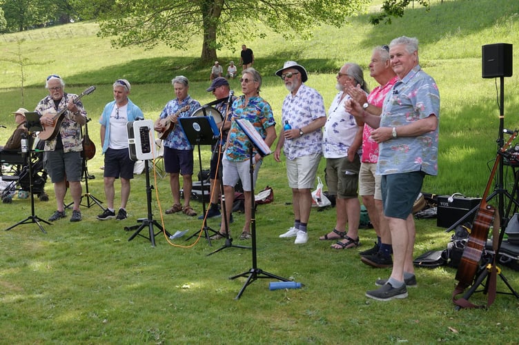 Back Beach Boyz perform at Luscombe Charity Day. Photo Bob Simpson