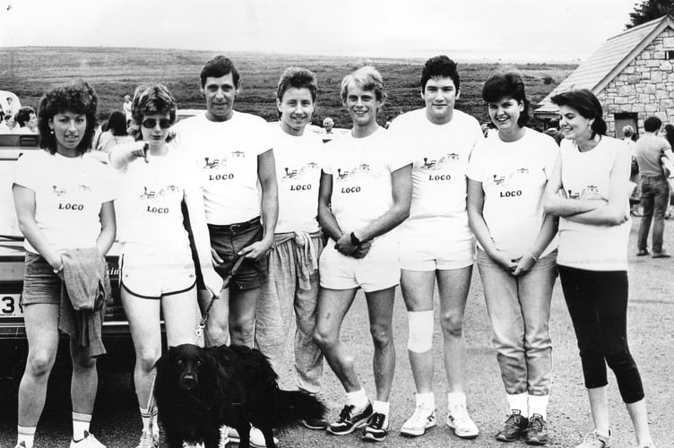 Ten Tors Fun Run from Sunday August 17, 1986. Team from the Locomotive Pub in Newton Abbot