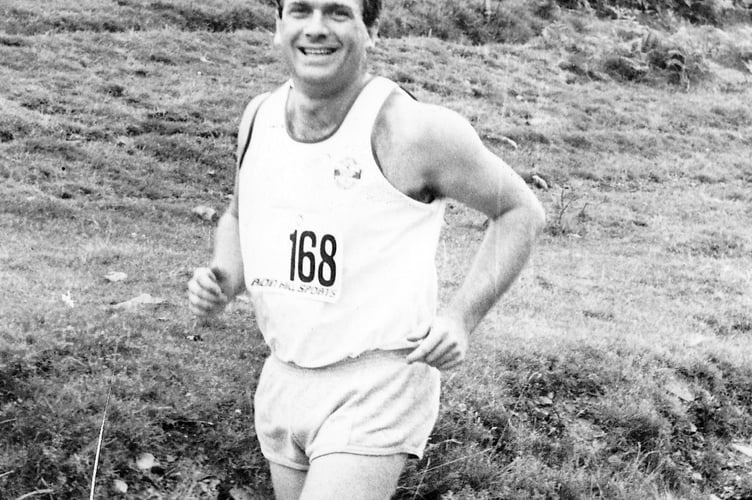 Ten Tors Fun Run from Sunday August 17, 1986. Steve Horrow, a Royal Navy lieutenant, who ran the race backwards