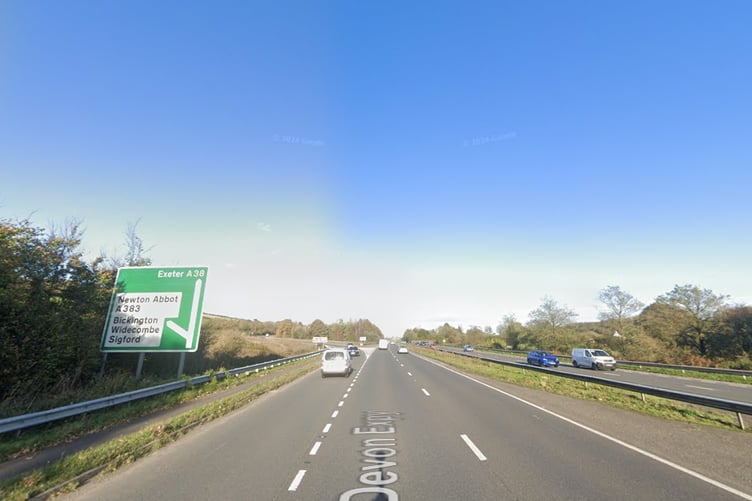 Officers were called at around 4.25pm on Saturday, May 31 to the A38 near Bickington.