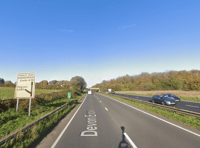 Expect delays as A38 partially blocked due to accident 
