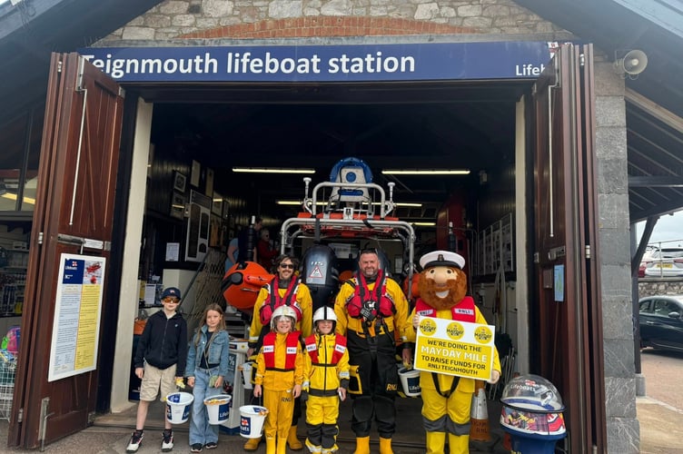 RNLI Teignmouth volunteers are grateful for the donations made as they walked their MayDay Miles.