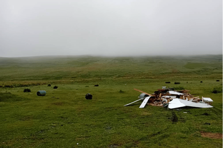 The pile was discovered near Cadover on Monday, June 2