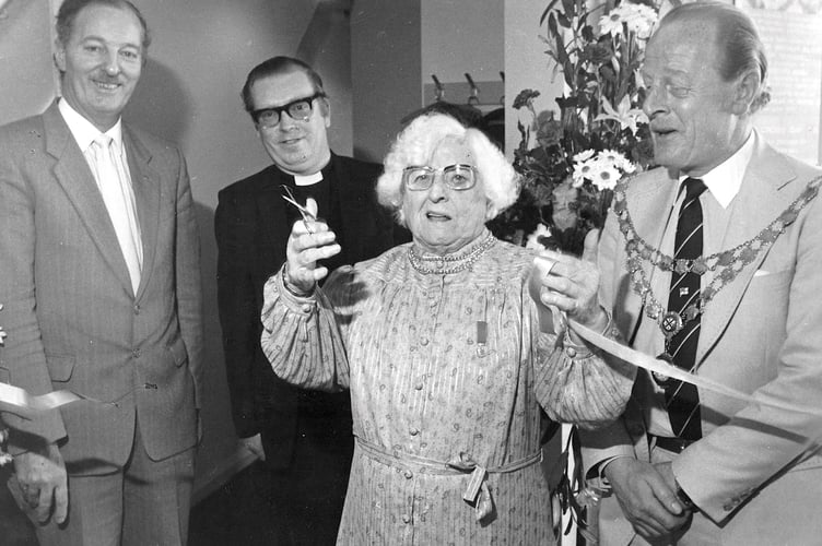 It's April 1986 and Alice Cross opens the new extension of her namesake building - the Alice Cross Centre in Teignmouth