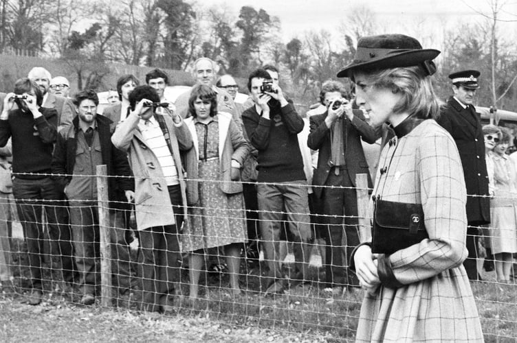 Princess Diana visits the Parke Estate in Bovey Tracey in 1983