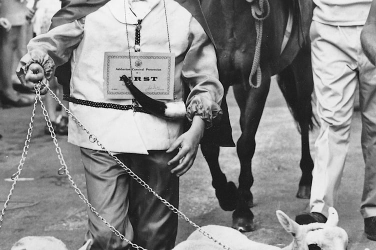 ..and these little sheep didn't go to market with Little Boy Blue. They took part in Ashburton Carnival's parade in July 1971