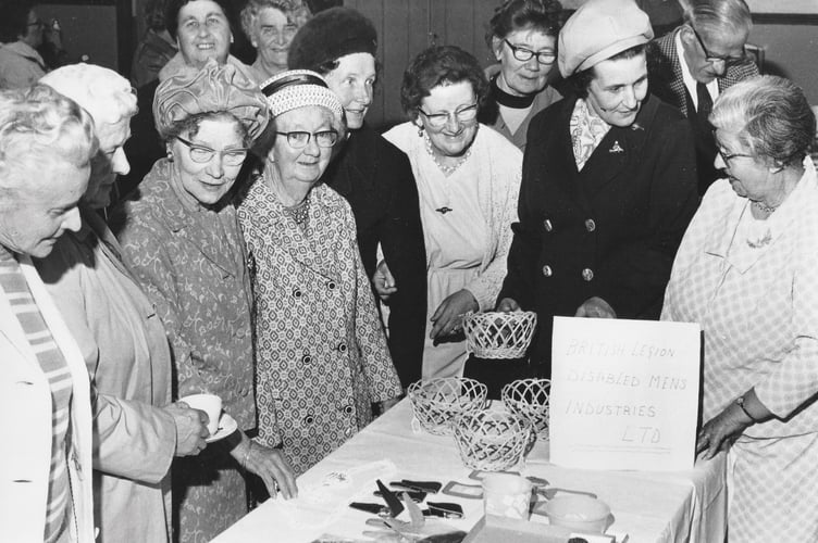 Inspecting the British Legion goods for sale at Shaldon Fete in May 1972