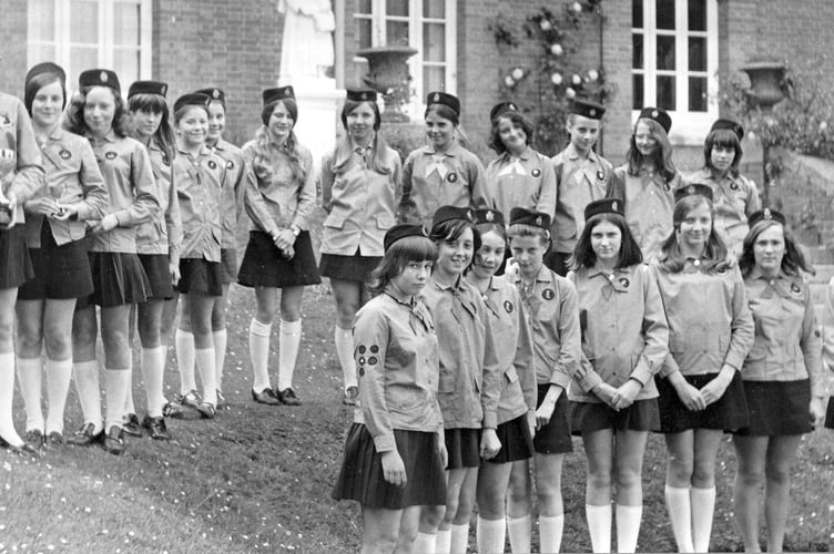 Teign Guides pose for the camera in June 1972