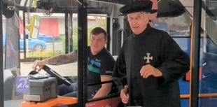 'Brother on a bus' visits Devon