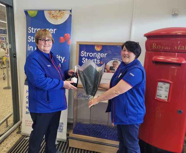 Tesco community champion retires after 27 yeards 