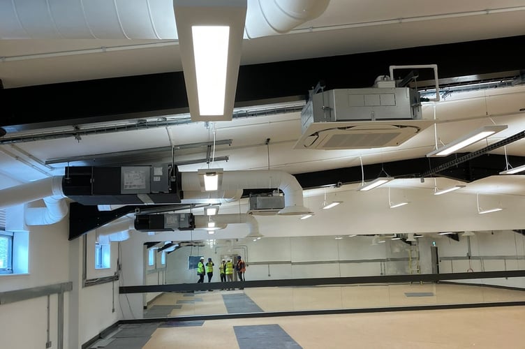 Workers are adding the finishing touches to the redeveloped Broadmeadow Leisure Centre before handing the keys back to Teignbridge District Council