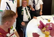 County badge for Newton Abbot bowler