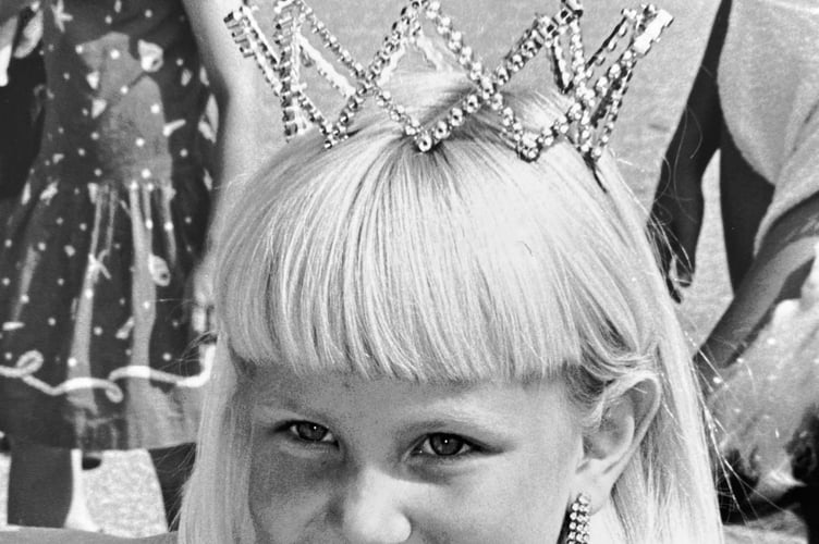 Five-year old Natasha-Marie Down was The Snow Queen in the 1995 Dawlish Carnival fancy dress parade
