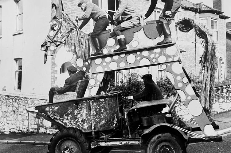 Filming an episode of Big Jim and The Figaro Club on the street of Newton Abbot in October 1980