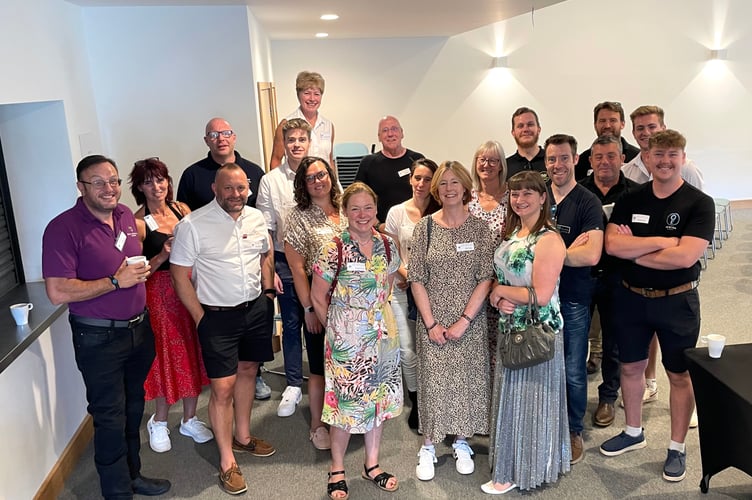 Celebrating a year of networking at Dawlish Chamber of Trade's Coffee Connections grou