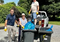 Clearing up the mess as travellers vacate park
