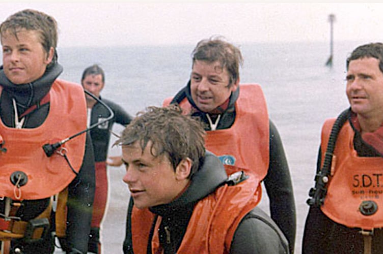 Church Rocks Wreck divers.  Simon Burton pictured centre