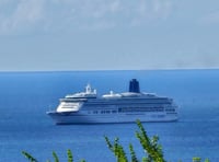 P&O cruise ship Aurora anchors off Teignmouth 