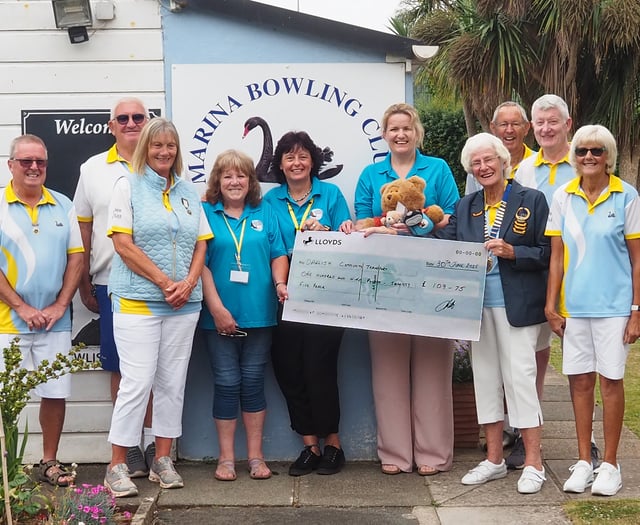 Bowls galore and charity donation for Marina