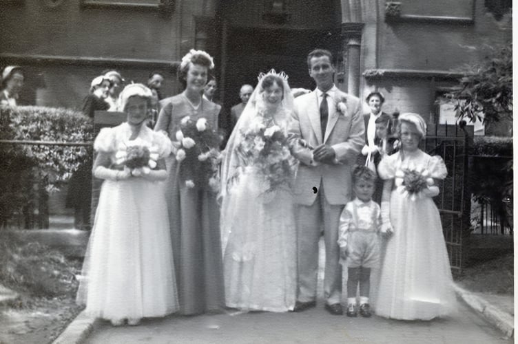 Pauline and Tony Bidmead on their wedding day - July 16 1955