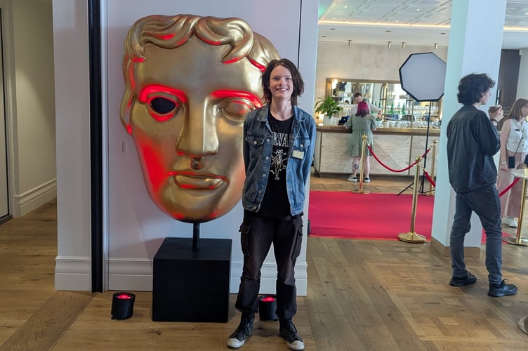 Joseph Sheehy, from South Devon UTC, at the BAFTAs. 