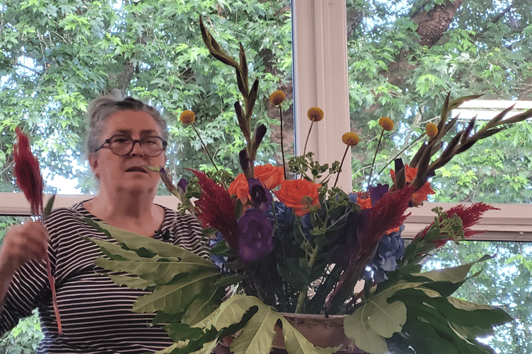 Newton Abbot Flower Club were delighted to welcome back Jenny York