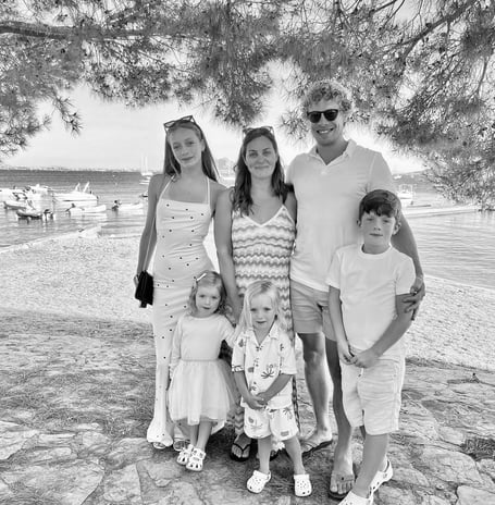 Charlotte and Sam Taylor and their four children are 'overwhelmed' by the support they have received after Charlotte was diagnosed with a rare form of leukaemia