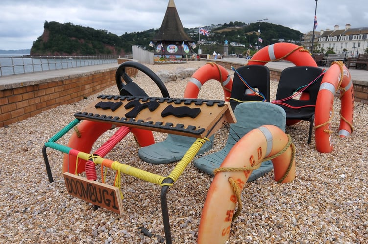 Teignmouth Recycled Art in the Landscape on Teignmouth sea front