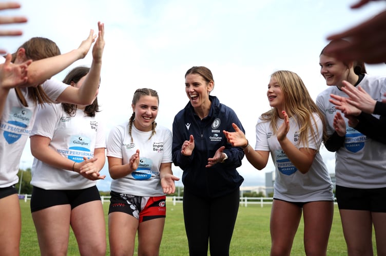 NEWCASTLE UPON TYNE, ENGLAND - JUNE 07: Activity two during the Grassroots to Global event at Sutherland Park on June 07, 2025 in Newcastle upon Tyne, England. (Photo by George Wood - World Rugby/World Rugby via Getty Images)