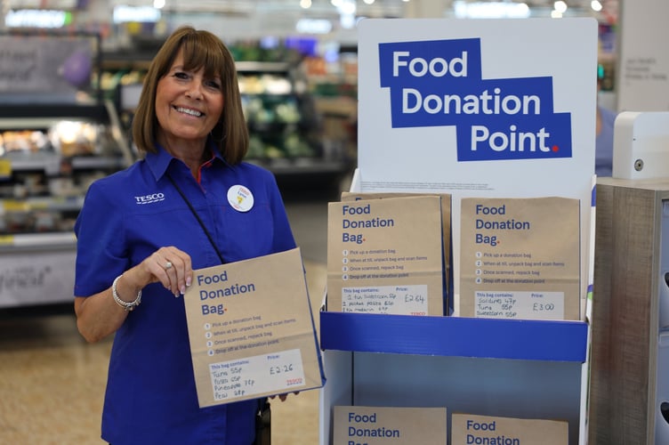One of the Tesco donation points for the Stronger Starts programme. 