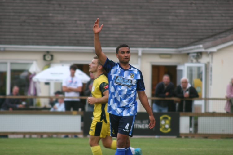 Buckland's Myles James appeals for offside