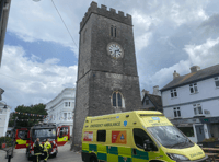 Elderly man injured after clock tower incident 