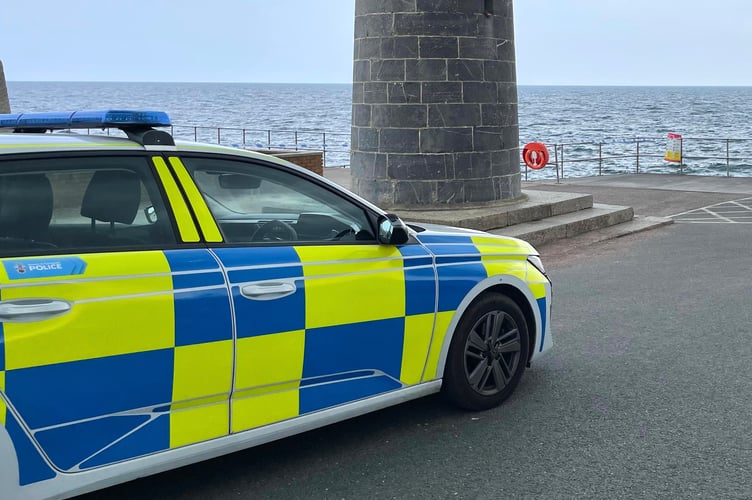 Devon and Cornwall Police car at Teignmouth Point