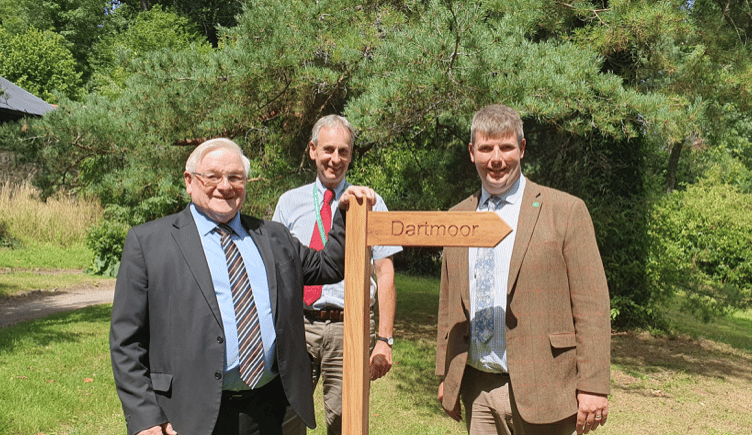 From left to right: Philip Sanders, Kevin Bishop and William Dracup of the Dartmoor National Park Authority 