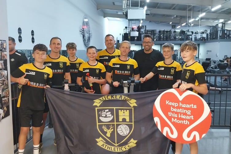 Buckland Athletic under 14s bikeathon raised over £750 for the British Heart Foundation