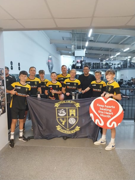 Buckland Athletic under 14s bikeathon raised over £750 for the British Heart Foundation