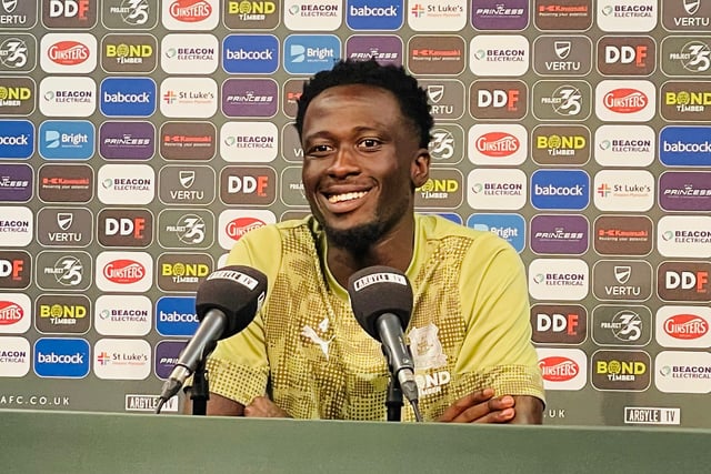Wiredu cannot wait to get started with Argyle in League One