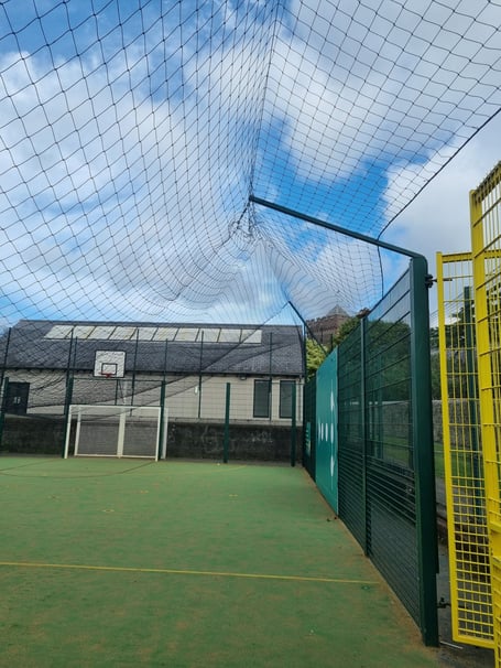 Chudleigh multi use games area which has been subjected to vandalism. Photo Chudleigh Town Council