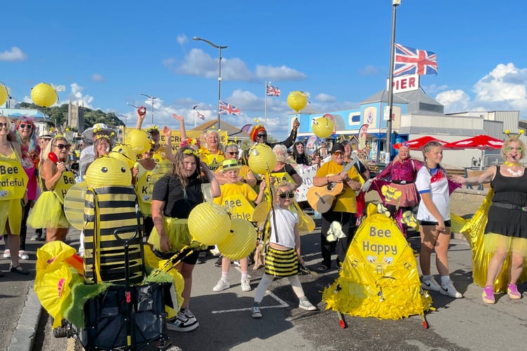 Teignmouth's Alice Cross Centre bee-ing very happy to take part in Teignmouth Carnival 2025