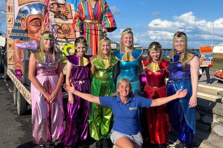 Ipplpen Carnival adding to the technicolour with their Joseph float at Teignmouth Carnival 2025