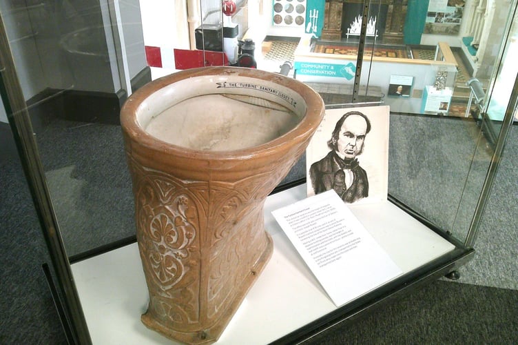 A toilet which may have been used by Brunel, part of Newton Abbot Museum's summer exhibition. 