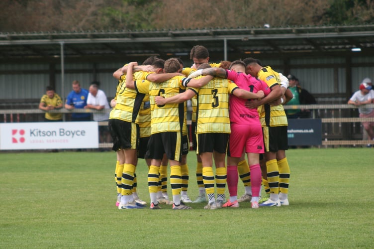 Buckland Athletic huddle
