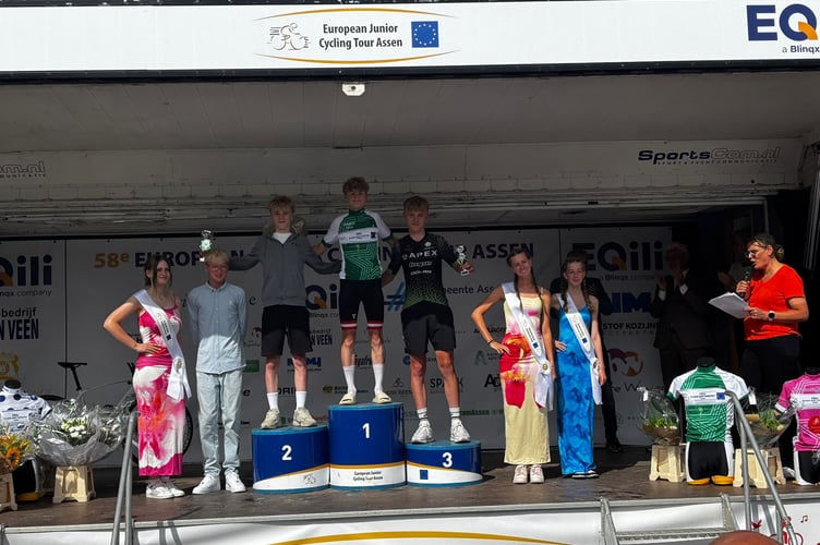 Bayley Woodger on the podium
