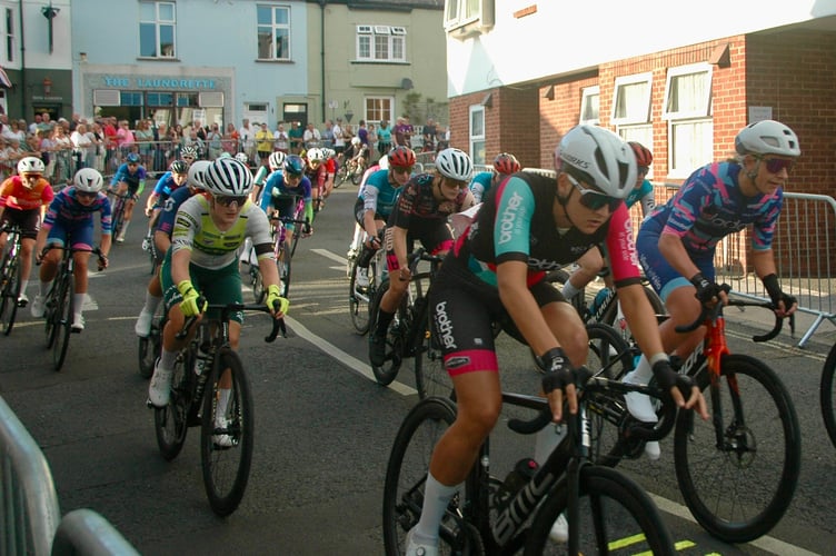 Cyclists at the British Cycling Dawlish Grand Prix. Photo Dawlish Town Council