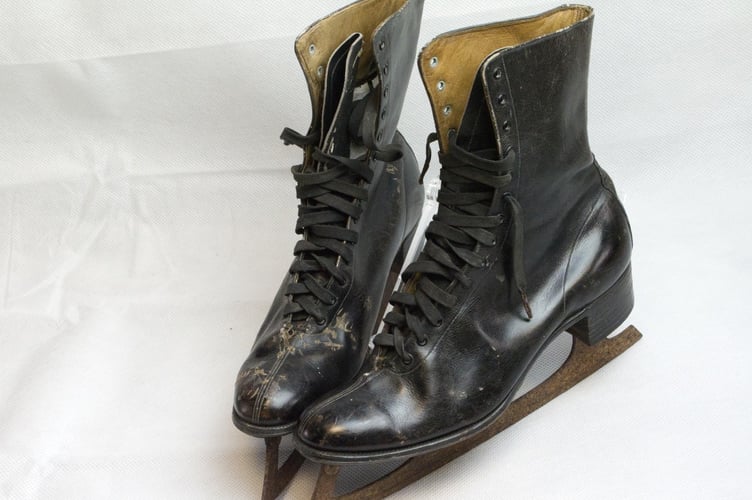 Ice skates in the Stover exhibition