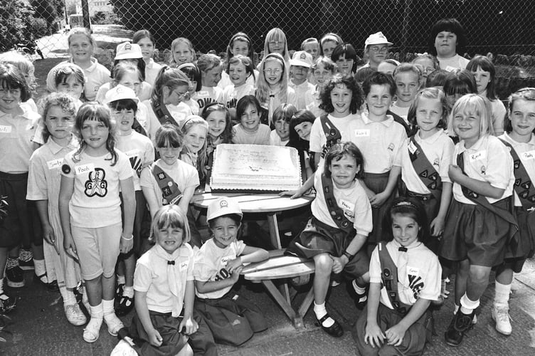 Brownies at St Joseph's School in Newton Abbot celebrate their 80th birthday in June 1994