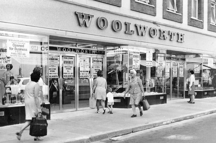 The wonder of Woolies in Newton Abbot's Courtenay Street just before it opened in July 1971. Today the space is occupied by Superdrug and Peacocks.