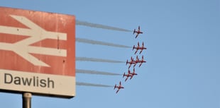 RAF Red Arrows Dazzle at Dawlish Carnival