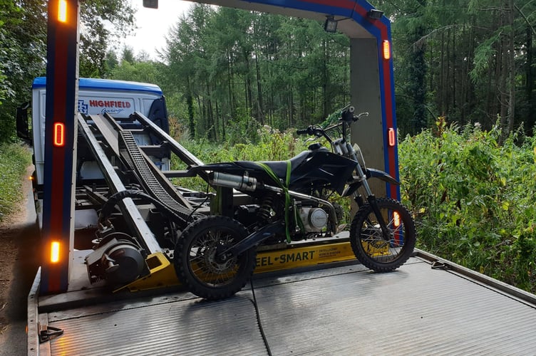 Bike seized by Dawish police. 